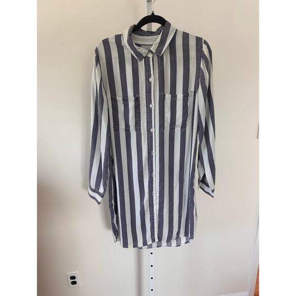 Rails Julian Lisbon Stripe Button Up Shirt Dress size Medium - Picture 6 of 10
